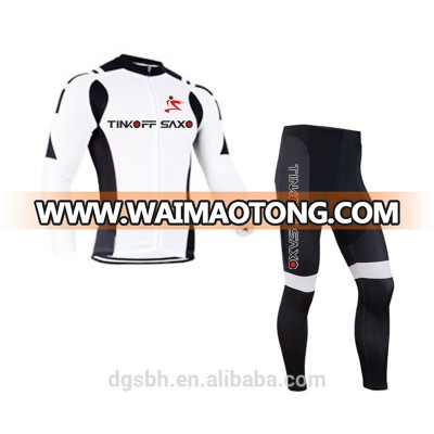 The 2016 new bicycle clothing ,custom ,black and white,long sleeve cycling wear